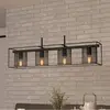 Image de EGLO Suspension Catterick, noire, quatre abat-jour cage