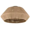 Image de Eglo Luminaire plafonnier Alderney, lampe de plafond naturelle au design vintage, lampe de salon en tissu couleur nature et métal noir, douille E27