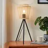 Image de EGLO Lampe à poser Hykeham, hauteur 57 cm, naturel/noir, bambou