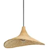 Image de Eglo Suspension luminaire Haxey, lustre pour salon et salle à manger, lampe de plafond à suspendre au design bohème, bois bambou naturel, douille E27
