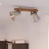 Image de EGLO Spot pour plafond Cawton, longueur 58,5 cm, acier/brun, à 2 lampes.