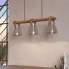 Image de EGLO Suspension Cawton, longueur 76 cm, acier/brun, 3 lampes, acier