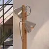 Image de EGLO Lampadaire Cawton, hauteur 134,5 cm, acier/brun, à 2 lampes. acier