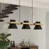 Image de EGLO Suspension Maccles en noir avec bois, à 3 lampes