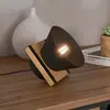Image de EGLO Lampe à poser Maccles en noir avec bois