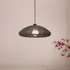 Image de EGLO Suspension Barlaston, abat-jour en tissu à 1 lampe