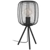 Image de EGLO Lampe de table à trépied Rinroe - En métal - Noire - Pour salon et chambre à coucher - Culot E27