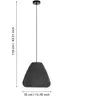 Image de EGLO Suspension Barlaston, Ø 35 cm, noir/gris, métal, tissu