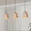 Image de EGLO Suspension Tabley, noir/naturel, 89 cm, tissu, 3 lampes
