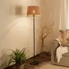 Image de EGLO Lampadaire Tabley, noir/naturel, hauteur 153 cm, tissu