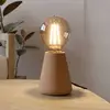 Image de EGLO Lampe à poser Asby, bois clair, hauteur 10 cm, bois