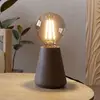 Image de EGLO Lampe à poser Asby, bois foncé, hauteur 10 cm, bois