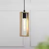 Image de EGLO Suspension Littleton, noire/marron, à 1 lampe