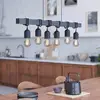 Image de EGLO Suspension Townshend, longueur 100 cm noir, 6 lampes