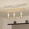 Image de EGLO Plafonnier Townshend, longueur 55 cm, blanc/chêne, à 3 lampes