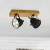 Image de EGLO Spot pour plafond Gatebeck, bois/noir, 2 lampes, bois