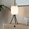 Image de EGLO Lampe de table Belgrave, hauteur 44 cm, noir/blanc, métal/papier