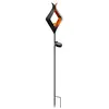 Image de Eglo Torche solaire Z-Solar, lampe de jardin LED avec piquet, luminaire extérieur, éclairage décoratif pour chemins, métal marron et verre orange, blanc chaud