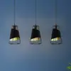 Image de EGLO Suspension Austell, longueur 76,5 cm, noir/doré, à 3 lampes