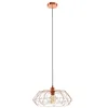 Image de Eglo Suspension Carlton 2, lampe suspendue vintage 1 flamme, luminaire | rétro en acier, couleur cuivre, douille E27