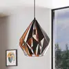 Image de EGLO Suspension Carlton, noir/cuivre, Ø 38,5 cm