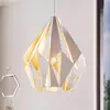 Image de EGLO Suspension Carlton, blanche-dorée, Ø 31 cm