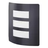 Image de Eglo Applique murale extérieure LED Rosada-E, lampe d'extérieur en acier galvanisé noir et plastique blanc, douille E27, IP44