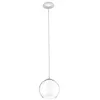 Image de Eglo Suspension Bolsano, lampe suspendue 1 flamme, luminaire en acier et verre chromé, blanc, transparent, lampe de table à manger, suspension salon avec douille E27