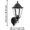 Image de EGLO Applique d'extérieur Navedo, noir/argent, hauteur 47 cm, éclairage vers le haut