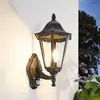 Image de EGLO Applique d'extérieur Navedo, noir/argent, hauteur 42 cm, détecteur