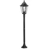 Image de EGLO Lampadaire extérieur Navedo, lampe de chemin vintage, éclairage d'extérieur pour allée et jardin, fonte d'aluminium noir avec patine argentée et verre, E27, IP44, 120 cm