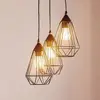 Image de EGLO À 3 lampes - Suspension Tarbes noire style Vintage