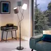 Image de EGLO Lampadaire Maronda avec trois abat-jour en tissu