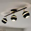 Image de EGLO Plafonnier LED noir-or Nocito - 3 têtes