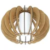 Image de Eglo Plafonnier Stellato 1, 1 Ampoule Vintage, Lampe de Salon en Acier, Bois et Verre en Nickel Mat, Érable, Blanc, Lampe de Cuisine, Plafonnier avec Douille E27