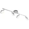 Image de Réglette spot LED intégrée Salto IP20 24,5W 2560lm blanc chaud L.76 x l.13 x H.18cm Eglo chrome