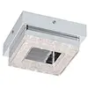 Image de Eglo Applique Murale Plafond Acier Intégré Chrome Transparent 14 X 14 X 6 cm