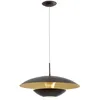 Image de Eglo Suspension luminaire Nuvano, lustre suspendu en métal brun et doré, lampe de salon et de salle à manger, douille E27, Ø 48 cm