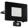 Image de LED Outdoor Wandleuchte FAEDO 3 schwarz klar L:20,5cm H:20cm T:5cm Sensor IP44