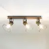 Image de EGLO Plafonnier Sambatello, 3 lampes, brun/argenté