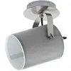 Image de EGLO Plafonnier Villabate avec abat-jour en tissu gris