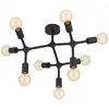 Image de EGLO Plafonnier Bocadella 1 en noir, à 9 lampes