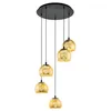 Image de Eglo Suspension luminaire Alabraccin, lampe de plafond suspendue à 5