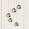 Image de EGLO Suspension Rocamar 1, chrome, Ø 59 cm, à 5 lampes, métal/verre