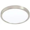 Image de Eglo connect.z Plafonnier LED connecté Fueva-Z, Ø 28,5 cm, lampe de plafond ZigBee pour salle de bains, contrôlable par appli et commande vocale, blanc chaud - froid, dimmable, nickel-mat, IP44