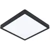 Image de EGLO Plafonnier Fueva 5 IP44 noir 3 000 K 28x28 cm