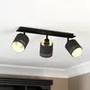 Image de EGLO Plafonnier Esteperra, noir/doré, à 3 lampes