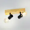 Image de EGLO Plafonnier Townshend 3 en bois à 2 lampes