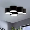 Image de EGLO Plafonnier Pastore 2, Ø 99 cm, noir, à 6 lampes, tissu