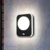 Image de EGLO Applique d'extérieur LED Madriz, noire, largeur 23 cm, avec capteur